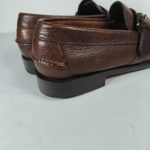 G.H Bass Weejuns Bass Bran Slip on Loafers Buckle Detail Brown Preppy Men\'s 7 main image 5